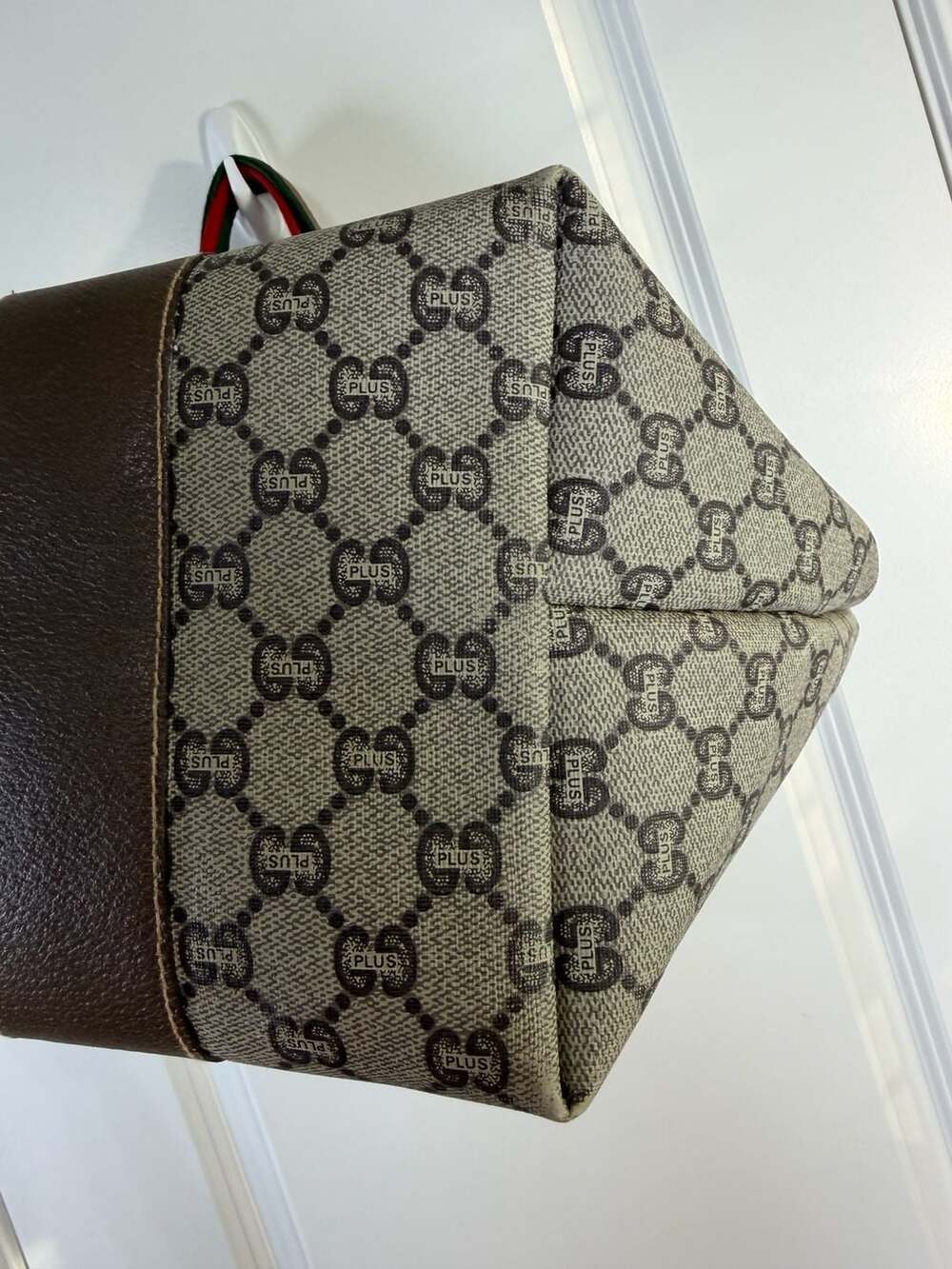 Authentic Vintage Gucci Plus GG Monogram Sherry Line Web Tote Bag - Picture 8 of 11